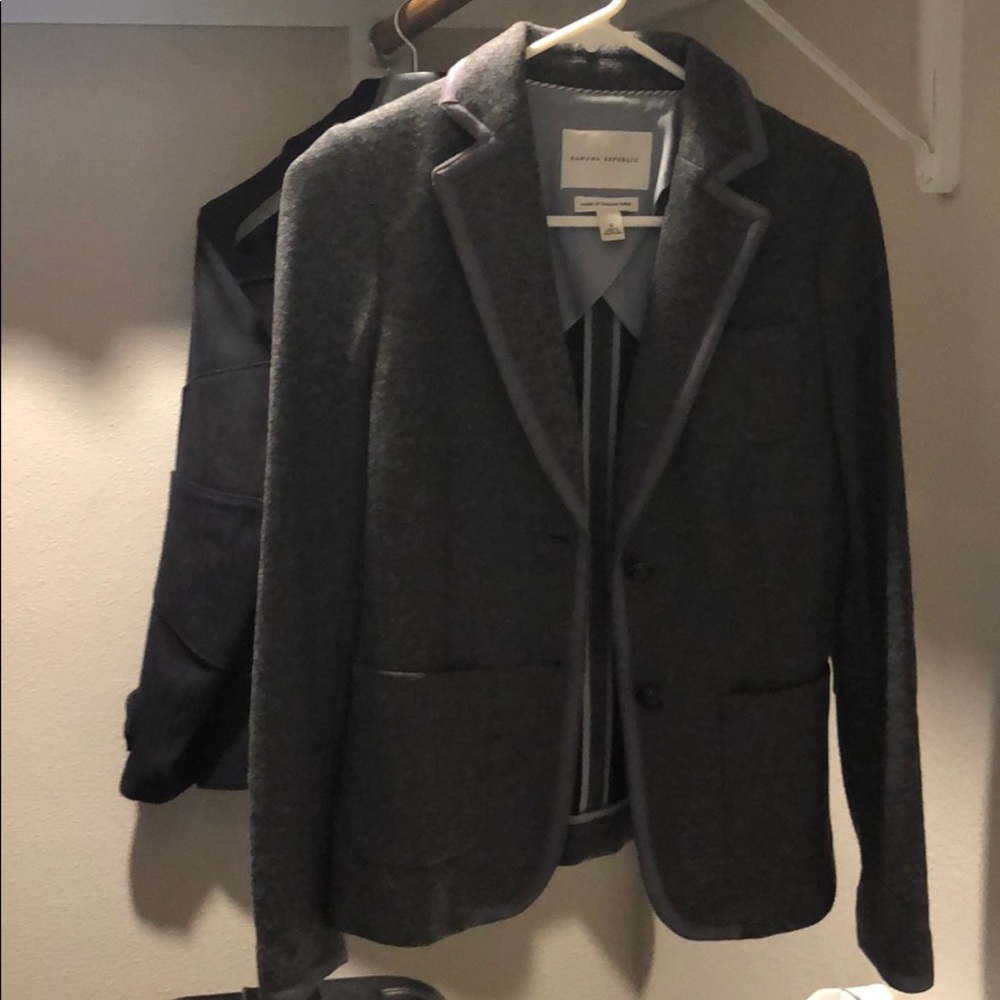 Grey wool Banana Republic blazer